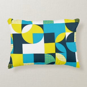 Abstrakter geometrischer Hintergrund mit Quadraten Dekokissen