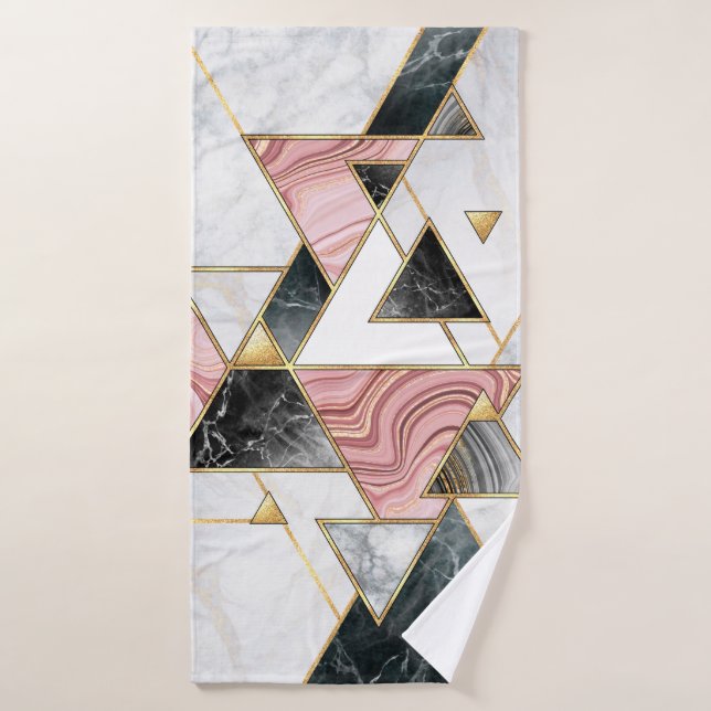 Abstrakter geometrischer Hintergrund. Moderne Marm Badehandtuch (Badehandtuch)