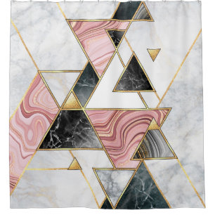 Abstrakter geometrischer Hintergrund. Moderne Marm Duschvorhang