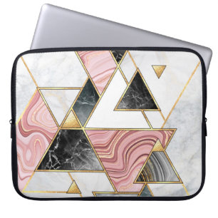 Abstrakter geometrischer Hintergrund. Moderne Marm Laptopschutzhülle