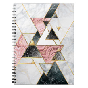 Abstrakter geometrischer Hintergrund. Moderne Marm Notizblock