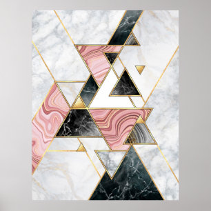 Abstrakter geometrischer Hintergrund. Moderne Marm Poster