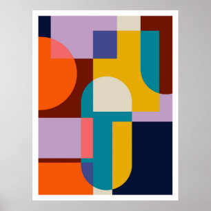 Abstrakter geometrischer Hintergrund Poster