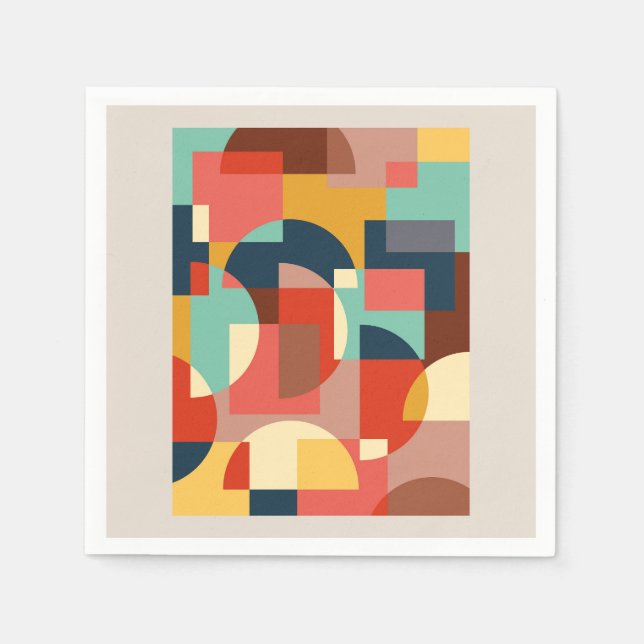 Abstrakter geometrischer Hintergrund Serviette (Vorderseite)