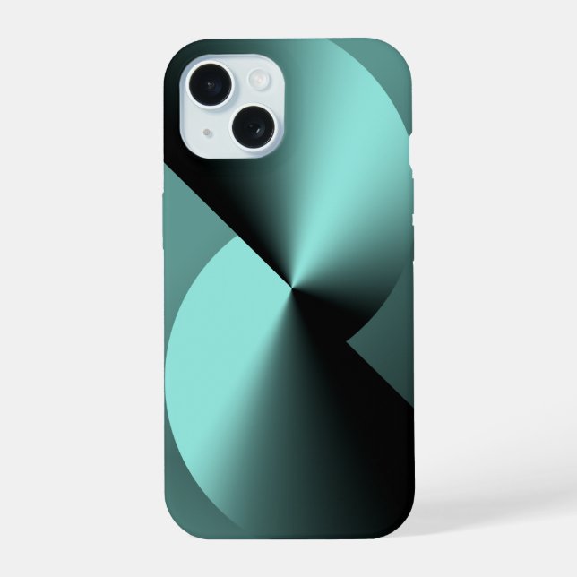 Abstrakter geometrischer iPhone 15 Hülle (Rückseite)