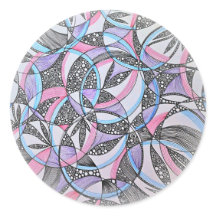 Abstrakter geometrischer Kreise Mandala-Aufkleber