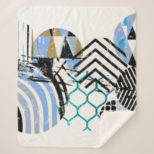 abstrakter geometrischer kreisförmiger Hintergrund Sherpadecke