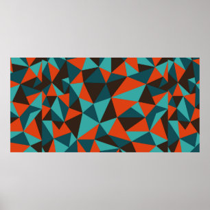 Abstrakter geometrischer Retro-Hintergrund - Vinta Poster