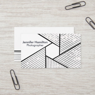 Abstrakter geometrischer Schwarz-Weiß-Fotograf Visitenkarte