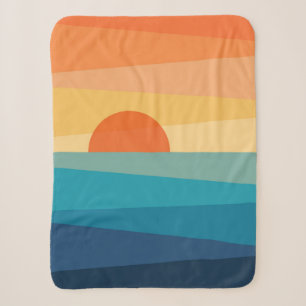 Abstrakter geometrischer Sonnenaufgang Sherpadecke