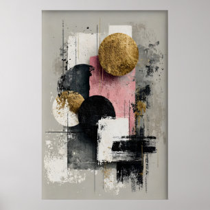Abstrakter geometrischer Wandkunst-Druck, moderne  Poster