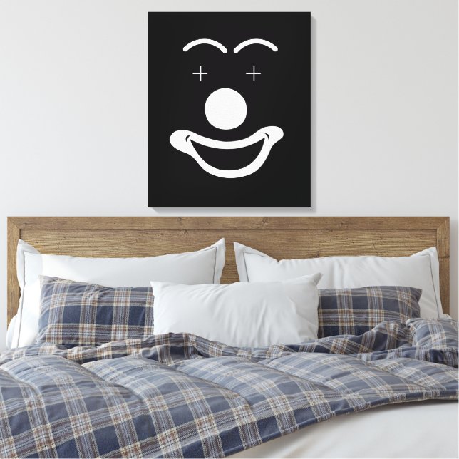 Abstrakter Gesichtsclown Leinwanddruck (Insitu (Schlafzimmer))