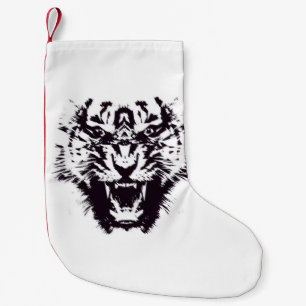 Abstrakter gezackter verärgerter kleiner weihnachtsstrumpf