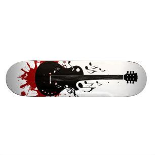 Abstrakter Gitarre Skateboardentwurf Skateboard