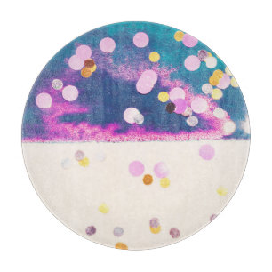 Abstrakter Glittery Blue Watercolor Splash Schneidebrett