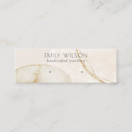 Abstrakter Glitzer Gold Beige Stuhlvortrag Mini Visitenkarte