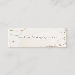 Abstrakter Glitzer Ivory Gold Wasserfarbe Vielen D Mini Visitenkarte