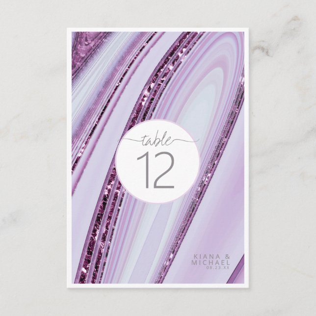 Abstrakter Glitzer Strata Tischnummer Lilac ID903 (Vorderseite)
