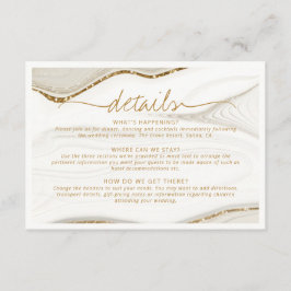 Abstrakter Glitzer Strata Wedding Details - ID903 Begleitkarte