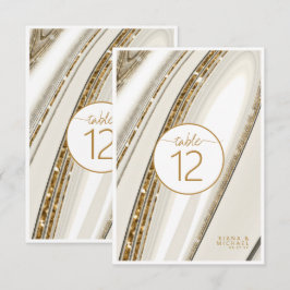 Abstrakter Glitzer Strata Wedding Ivory ID903 Einladung