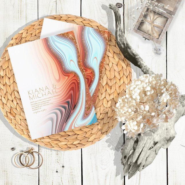 Abstrakter Glitzer Strata Wedding SW ID903 Einladung (Von Creator hochgeladen)