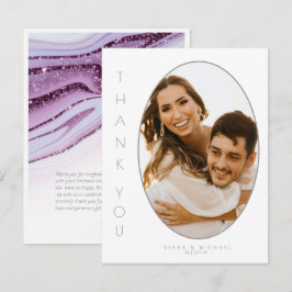 Abstrakter Glitzer Strata Wedding Vielen Dank an I Dankeskarte