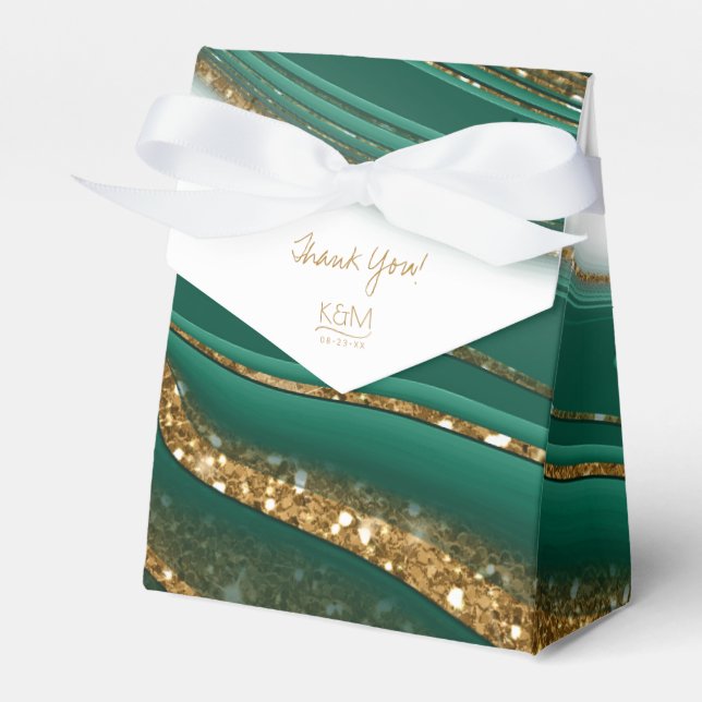 Abstrakter Glitzer Strata Wedding Vielen Dank Gr I Geschenkschachtel (Vorderseite)
