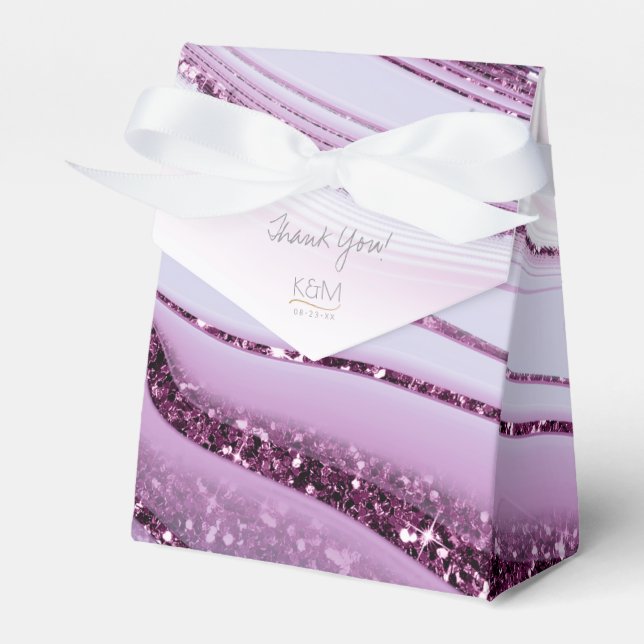 Abstrakter Glitzer Strata Wedding Vielen Dank, Lc  Geschenkschachtel (Vorderseite)