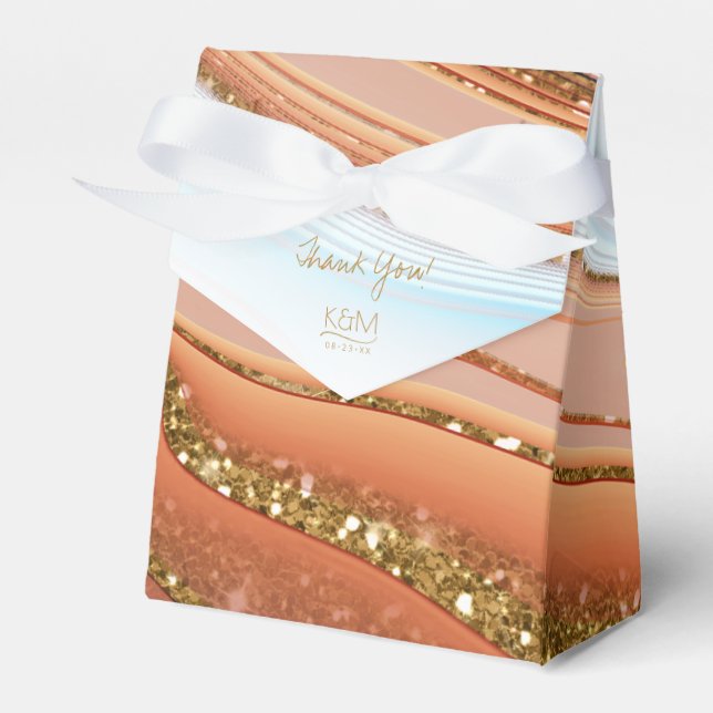 Abstrakter Glitzer Strata Wedding Vielen Dank SW I Geschenkschachtel (Vorderseite)