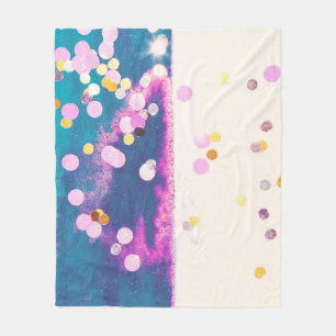 Abstrakter glitzernder blauer Wasserfarbensplash Fleecedecke