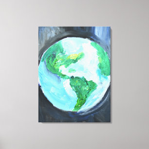 Abstrakter Globus Planet Erde Leinwanddruck