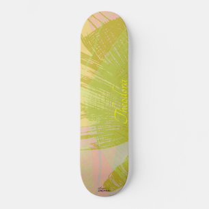 Abstrakter Goldbarren Rosa Violettpastete Skateboard