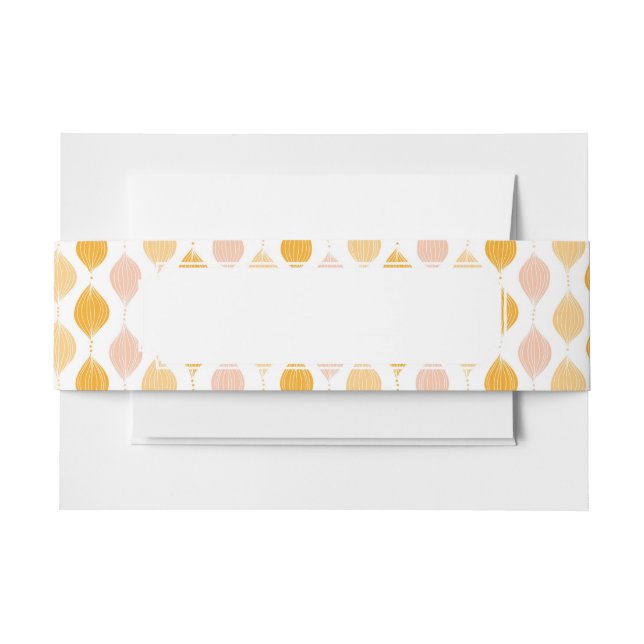 Abstrakter goldener ogee Musterhintergrund Einladungsbanderole (Vorderseite Beispiel)