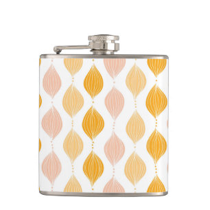 Abstrakter goldener ogee Musterhintergrund Flachmann