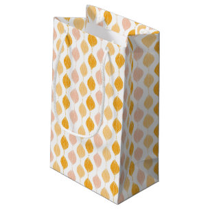 Abstrakter goldener ogee Musterhintergrund Kleine Geschenktüte
