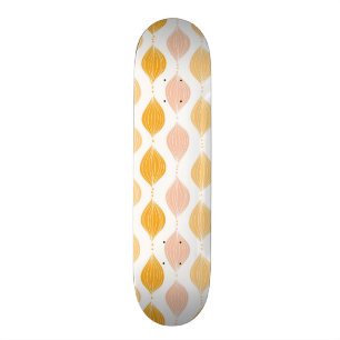 Abstrakter goldener ogee Musterhintergrund Skateboard