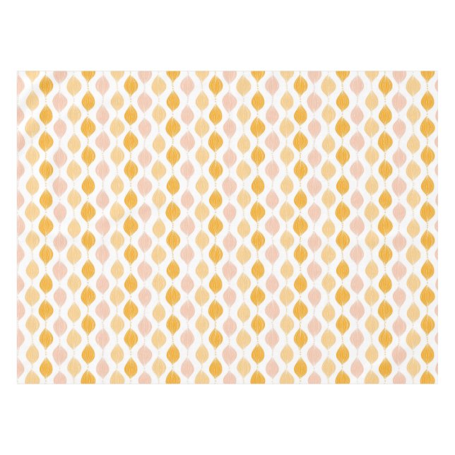 Abstrakter goldener ogee Musterhintergrund Tischdecke (Vorderseite (Horizontal))
