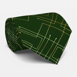 Abstrakter Goldfoil Neck Tie Krawatte