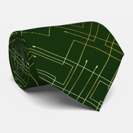 Abstrakter Goldfoil Neck Tie Krawatte