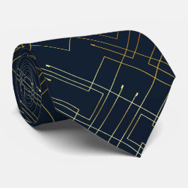 Abstrakter Goldfoil Neck Tie Krawatte