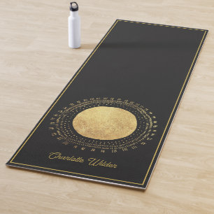 Abstrakter Goldschmiedetter Moon Personalisiert Bl Yogamatte