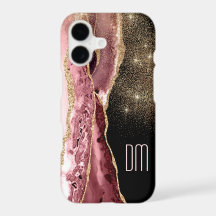 Abstrakter Goldstar-Glitzer-Monogramm