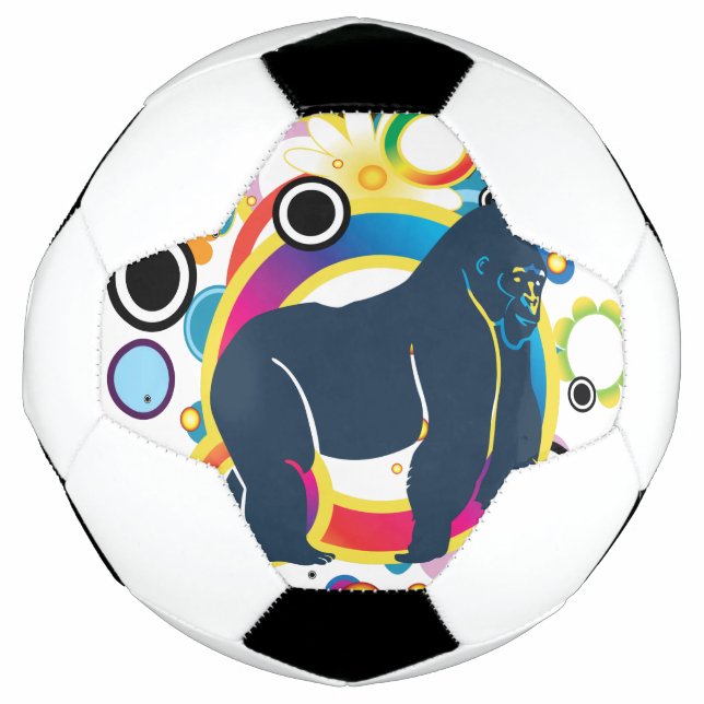 Abstrakter Gorilla Soccer Ball (Vorderseite)