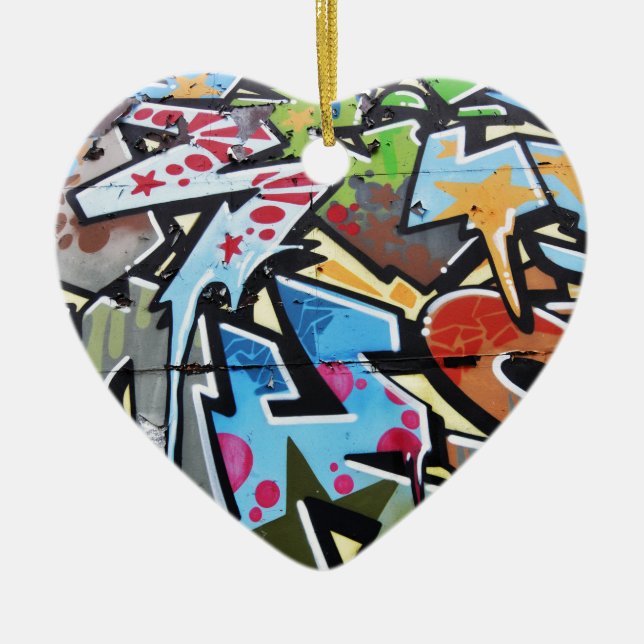 Abstrakter Graffiti Keramik Ornament (Vorne)