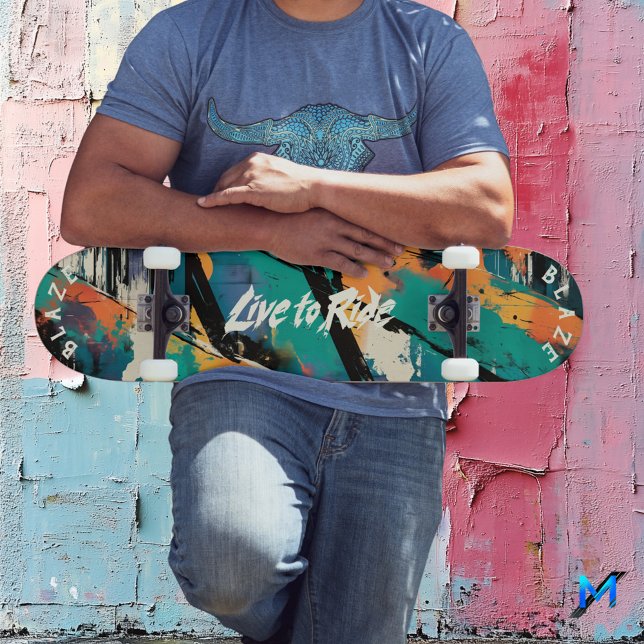 Abstrakter Graffiti Pop Art Collection Skateboard (Von Creator hochgeladen)