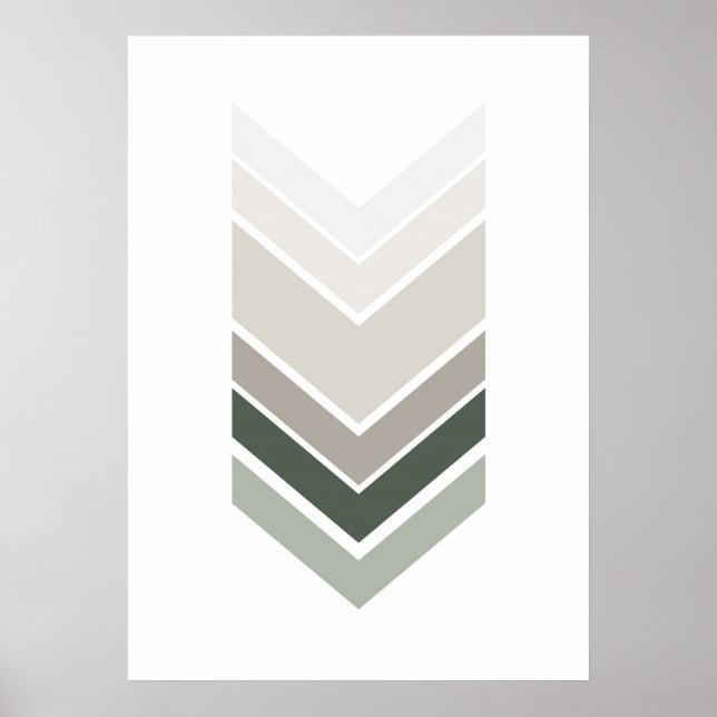 Abstrakter grauer Druck. Moderne geometrische Wand Poster (Vorne)