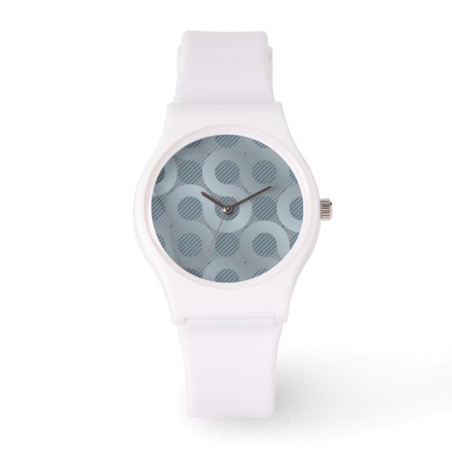 Abstrakter grauer Flusshintergrund Armbanduhr (Vorderseite)
