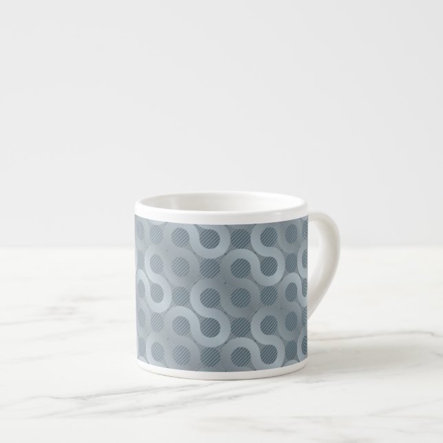 Abstrakter grauer Flusshintergrund Espressotasse (Vorderseite Rechts)