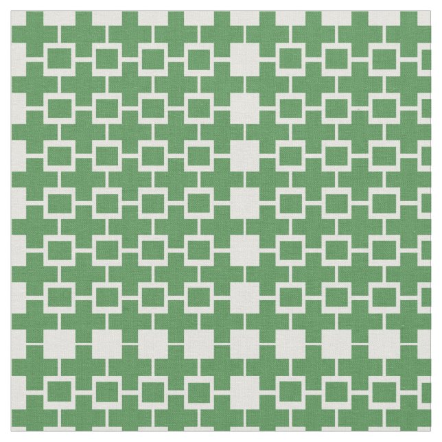 Abstrakter Green Cube Square Stoff (Nahaufnahme)