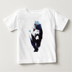 Abstrakter Grizzlybär in fett hues Baby T-shirt